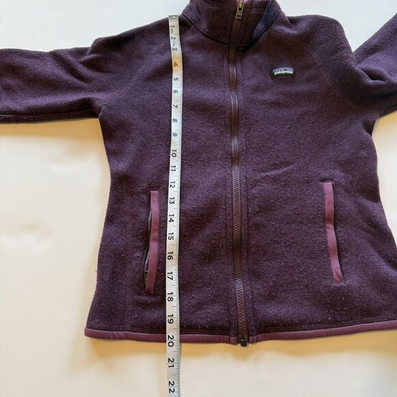 PATAGONIA Fleece Jacket Youth Sz 10 Full Zip Pockets Purple *PLAY CONDITION* - Picture 8 of 9